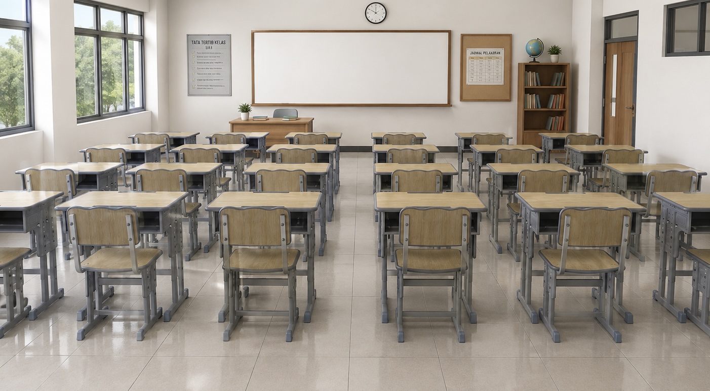 gudang meja sekolah TANS Furniture