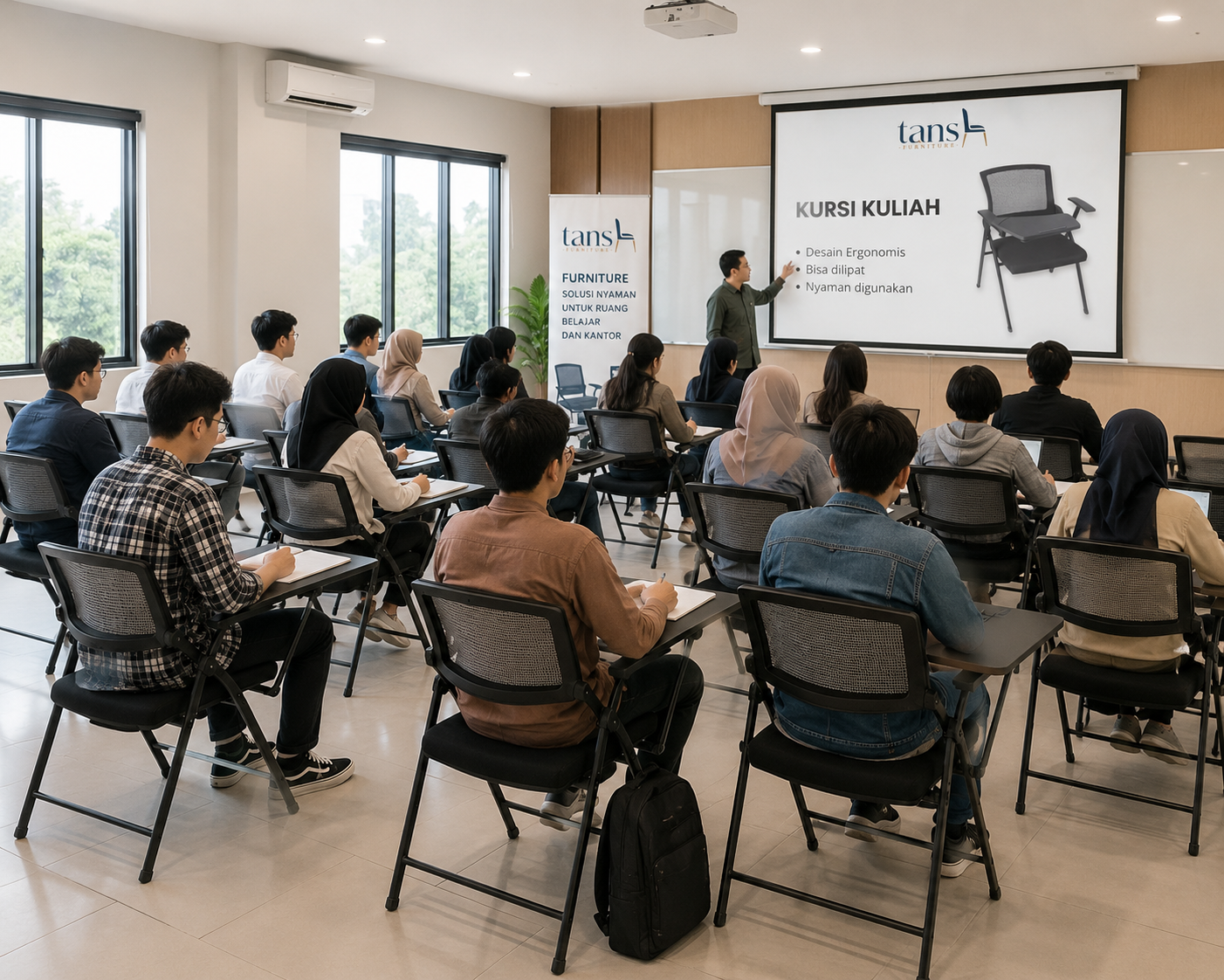 kursi kuliah lipat